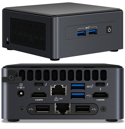 Intel NUC11TNHV50L (Intel Core i5-1145G7 8x 4,40GHz, vPro, 2x LAN, 2x Thunderbolt, 6x USB)